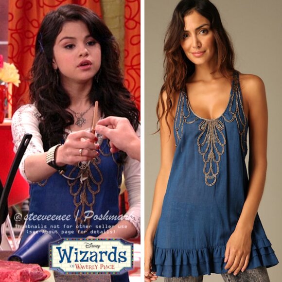 Free People Heavy Metal Top Tank in Cobalt ASO Alex Russo / Tori Vega FLAWED - Picture 1 of 12
